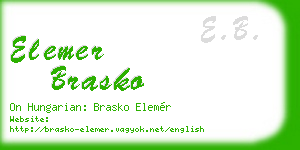 elemer brasko business card